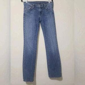 7 For All Mankind Bootcut Jeans Medium Wash Denim Size 28 Made USA